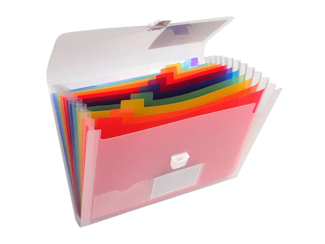 Trieur valisette polypropylène 13 compartiments Crystal - 33x25cm - C