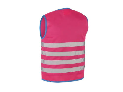 Fun Jacket Reflecterend Fluohesje Kind Roze Medium