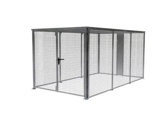 magazijnbox,HxBxD 2,1x2,45x4460m,gaaswanden,dubbele openslaande deur - 1