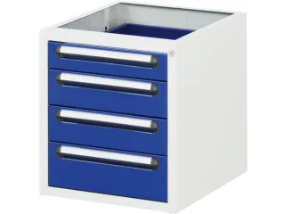 schuiflade-onderbouw v. werkbank HxBxD 545x480x600mm 4laden RAL5010 - 2