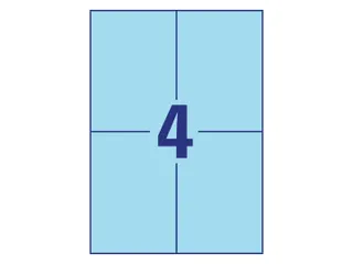 Gekleurde Etiketten Avery Zweckform 105x148mm A6 Blauw 400 stuks - 3