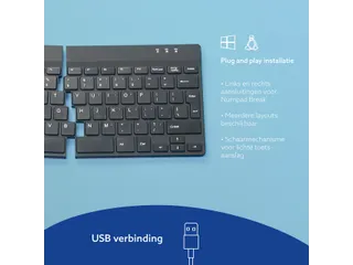 Split Break V2 ergonomisch toetsenbord Azerty BE Zwart bedraad - 5