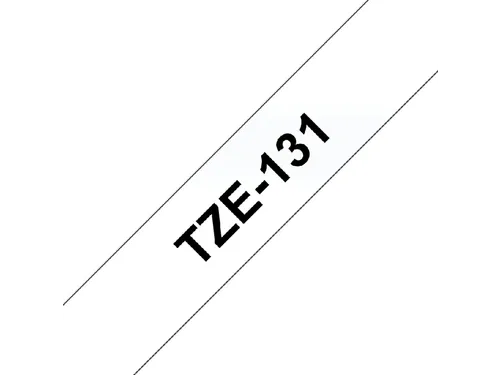 Labeltape Brother P-touch TZe-131 standaard 12mm zwart op transparant