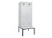 armoire vestiaire avec banc noir et blanc,HxlxP 2120x800x815mm