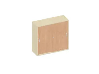 Schuifdeurkast 1150x1200x430mm Romp Esdoorn Decor Front Beuken - 1