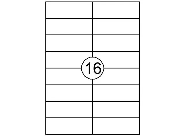 Etiket Quantore 105x37mm Wit 1600st Voordeelbundel