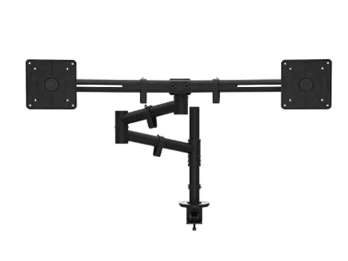 Monitorarm Viewgo Voor 2 Schermen 360° draaibaar Zwart