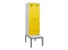 armoire vestiaire avec banc noir et blanc,HxlxP 2120x600x815mm
