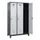 locker voor scheiding van kleding,HxBxD 1950x1200x500mm,3vak