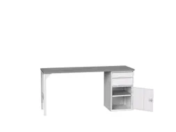 werkbank,HxBxD 930x2000x600mm,linoleumblad,2voeten/1container