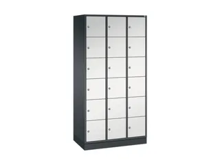 lockerkast,RAL 7021/RAL 7035,HxBxD 1950x920x500mm,3x6vakken,cil.-slot - 2