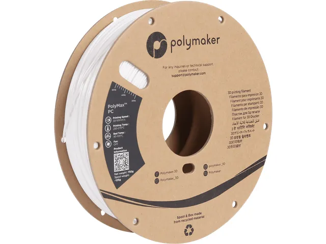 TOUGH PC 2,85mm WHITE 0,75kg PolyMax 3D Filament