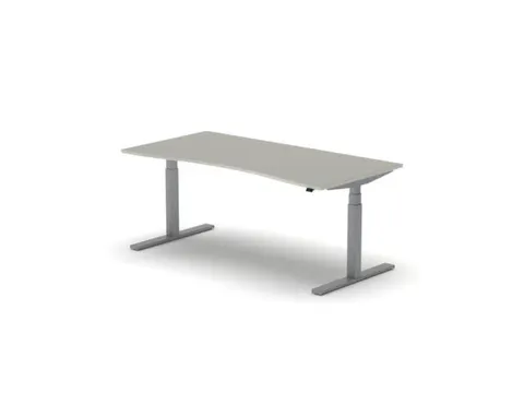 Elektrisch ihv bureau,HxBxD 650-1310x1800x900/800mm,blad lichtgrijs