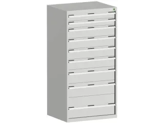 ladekast HxBxD 1600x800x650mm 9laden RAL7035 - 2