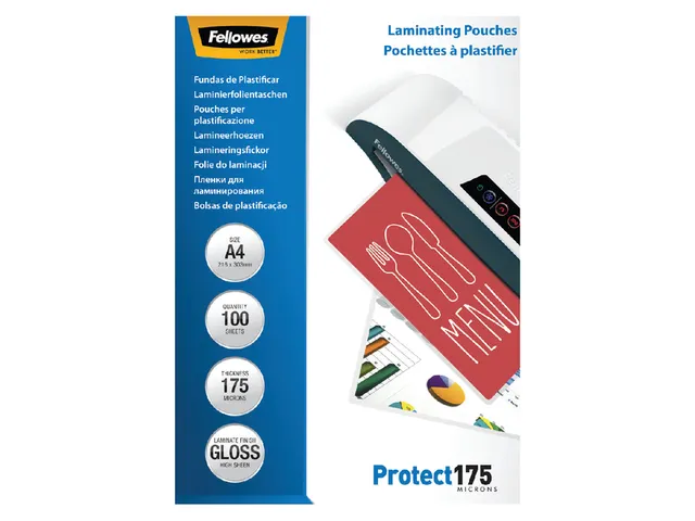 Lamineerhoes Fellowes A4 2x175 Micron glanzend 100stuks