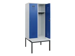 locker met bank,HxBxD 1950x800x815mm,2vak,vak B 400mm,cilinderslot