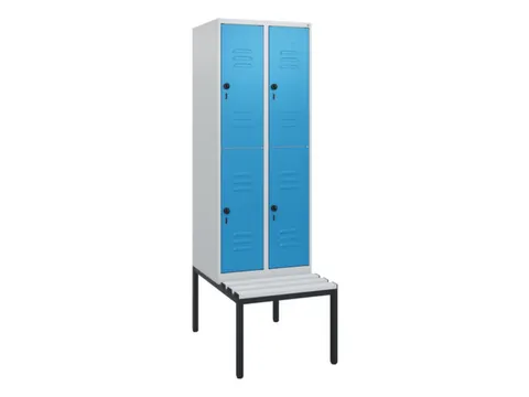 Dubbeldekse dekenkist,HxBxD 1950x600x815mm,2x2vak.,vak B 300mm