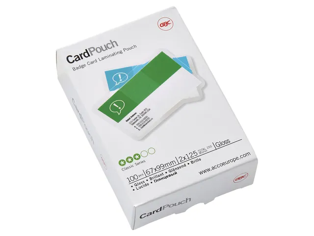 Lamineerhoes Gbc Badge Card 67x99mm 125 Micron glanzend