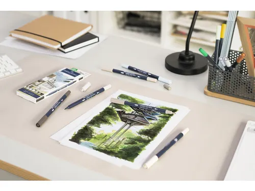 Sketchmarker Faber-Castell Goldfaber etui 6 stuks Architecture op alco