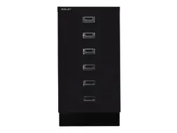 kantoor-ladekast HxBxD 670x349x432mm 6 laden romp + front zwart staal
