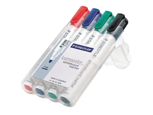 Whiteboardmarker Staedtler Lumocolor 351 set à 4 stuks assorti