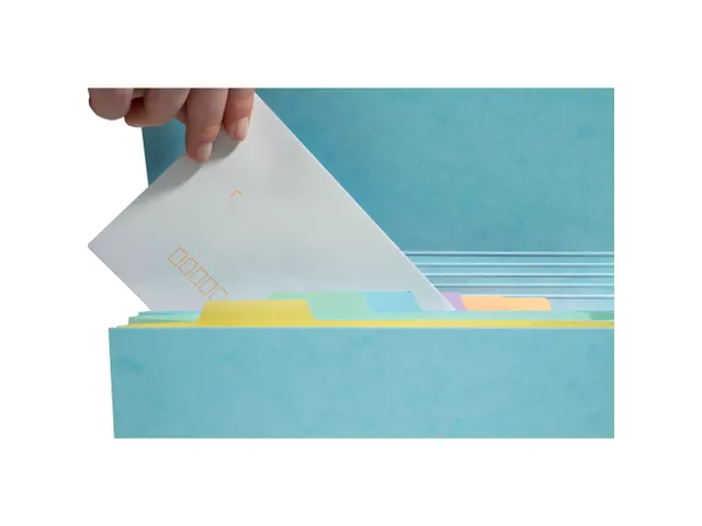 Sorteermap 6 vak 26x 13 Aquarel 4-ass