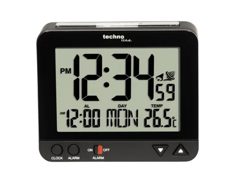 Wekker Technoline WT 195 95x80x32mm zwart