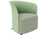 fauteuil 1-zits bekleding polyester rug PP groen HxBxD 690x730x635mm