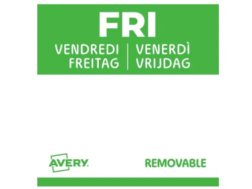 Etiket Avery HACCP vrijdag groen 40x56mm 500 stuks