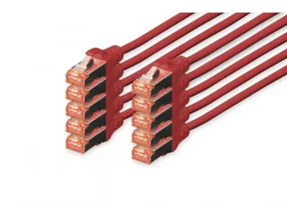 CAT 6 S-FTP patchkabel Cu LSZH AWG 27/7 Lengte 2m 10 stuks Rood - 1