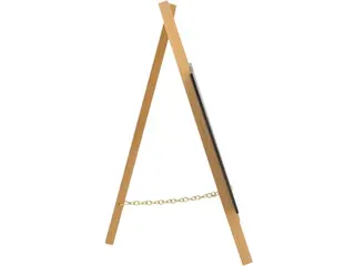tafelkrijtbord Mini, 24x15cm beuk 3-poot, pak van 3 stuks - 6
