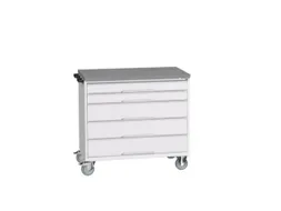 gereedschapswagen 980x1050x600mm linoleum 5 laden RAL7035+RAL7035