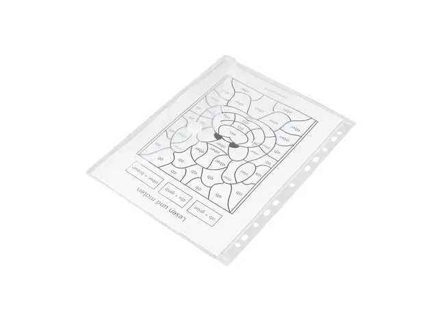 enveloptas transparant A4 met perforatierand en klittenbandsluiting 20