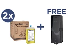 Voordeelbundel Celtex handzeep met gratis zeepdispenser Megamini E-con