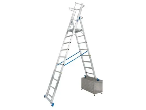 telescoop-platformladder,bordes HxBxD 2100-2600x500x450mm,aluminium