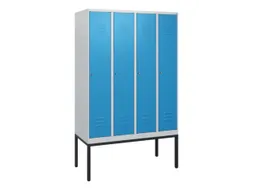 locker,HxBxD 1950x1200x500mm,4vak,vak B 300mm,cil.-slot,voetonderstel