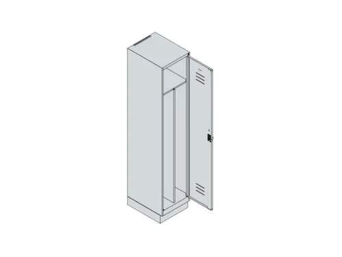 locker voor scheiding van kleding,HxBxD 1950x400x500mm,1vak