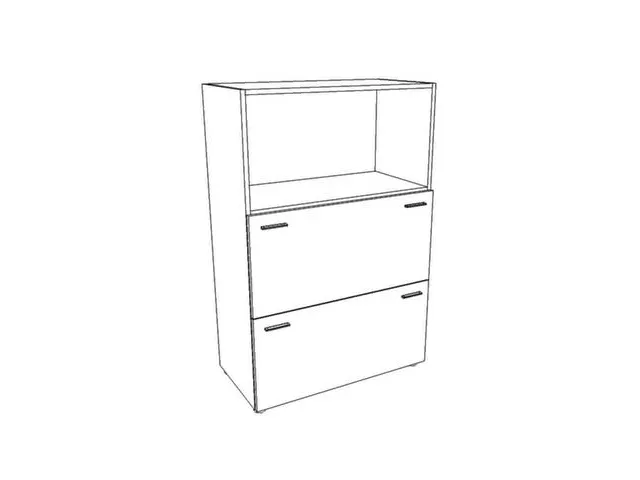 Hangmappenkast Hxbxd 1310x860x450mm 3 Oh Wit Front Iep 2 Laden