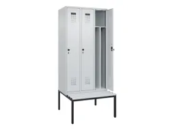 locker met bank,voor scheiding van kleding,HxBxD 2120x900x815mm,3vak