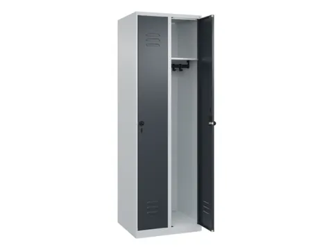 locker,HxBxD 1850x600x500mm,2vak,vak B 300mm,draaigrendel