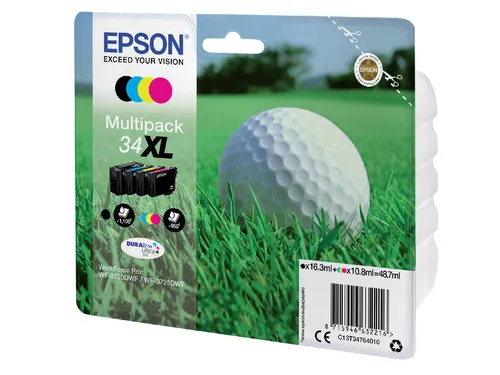 Epson 34XL T3466 Inktcartridges Zwart + 3 Kleuren XL