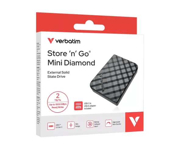 Store'N Go Mini Diamond SSD 2TB 32026 USB-C 3.2 Gen2 external