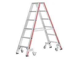 verrijdbare boktrap,beide zijden,2x3treden,Stand H 0,22m,balk L 0,77m