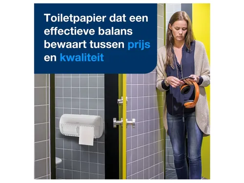 Tork 557000 T4 Toiletpapier Dispenser Elevation Twin Verticaal Wit