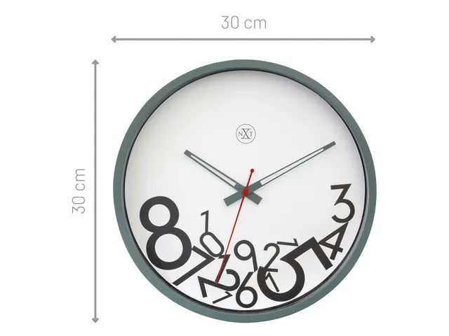 Horloge murale 30cm - Silencieux - Plastique - nXt Dropped Numbers