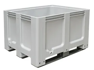 Stapelcontainer Pe Hxbxd 760x1200x1000mm 610 Liter 3Sledepoten Grijs - 1