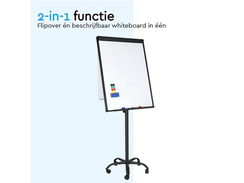 BRASQ Flipover Mobiel 70x100cm Magnetisch Zwart inclusief accessoires