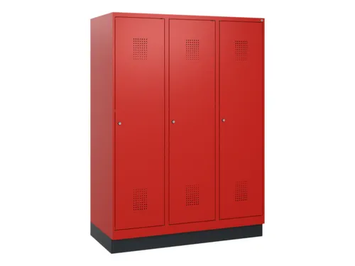 schoollocker,HxBxD 1630x1200x500mm,3vak,vak B 400mm,cil.-slot,sokkel