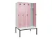 locker met bank,voor scheiding van kleding,HxBxD 2120x1200x815mm,4vak