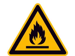 Waarschuwingsbord,Waarschuwing: Brandgevaarlijke Stoffen,Sticker,Folie
